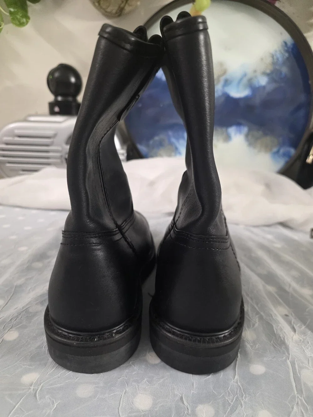 Mason Western Black Leather Boots Size 7E2